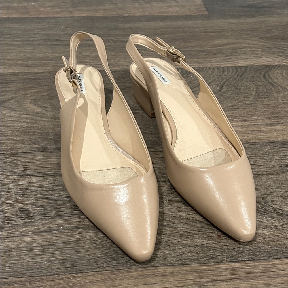 Alex Marie Cream Slingback Heels